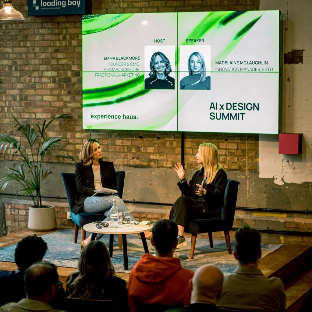 Emma Blackmore speaking at an industry event
